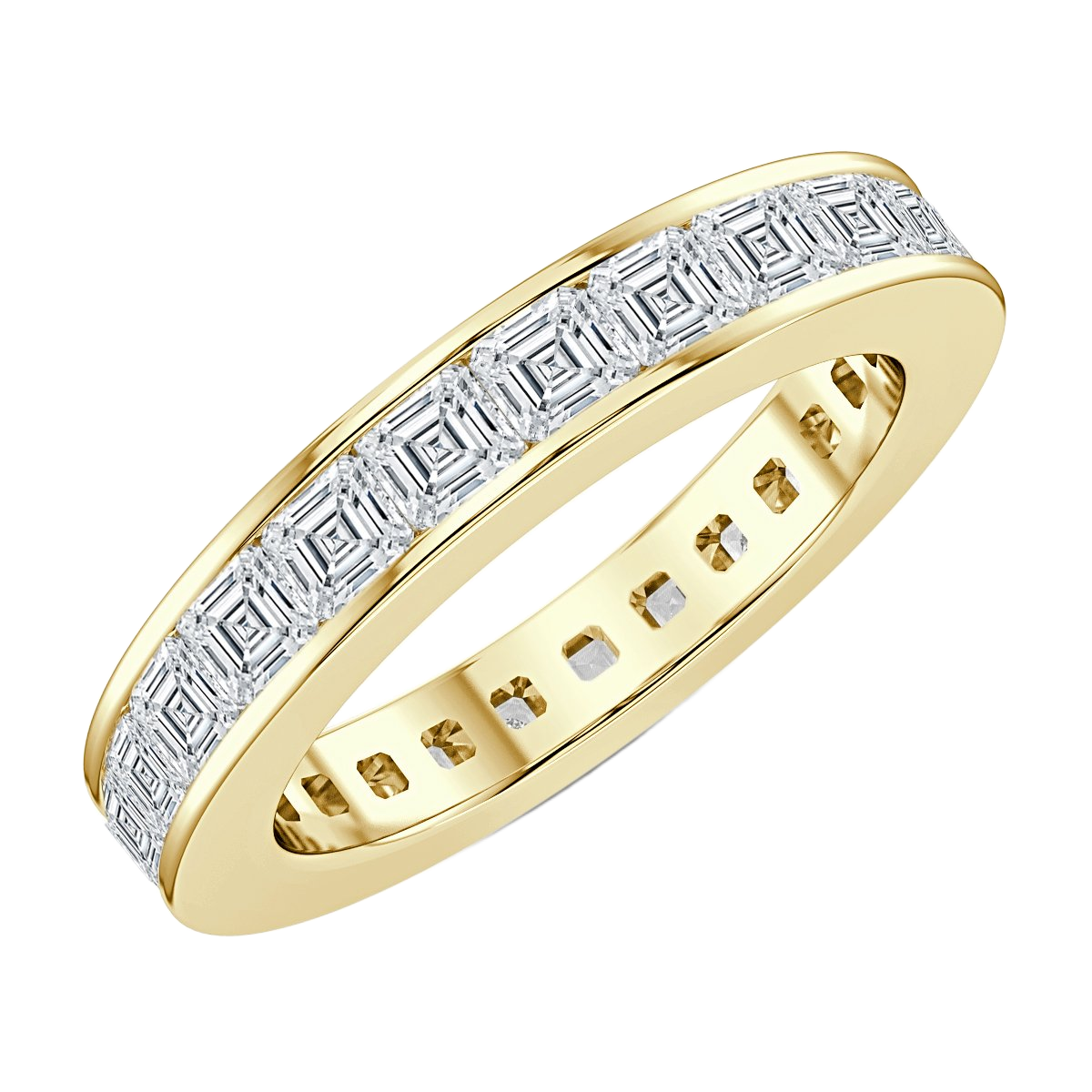 Ascher Cut Diamond Full Eternity Ring