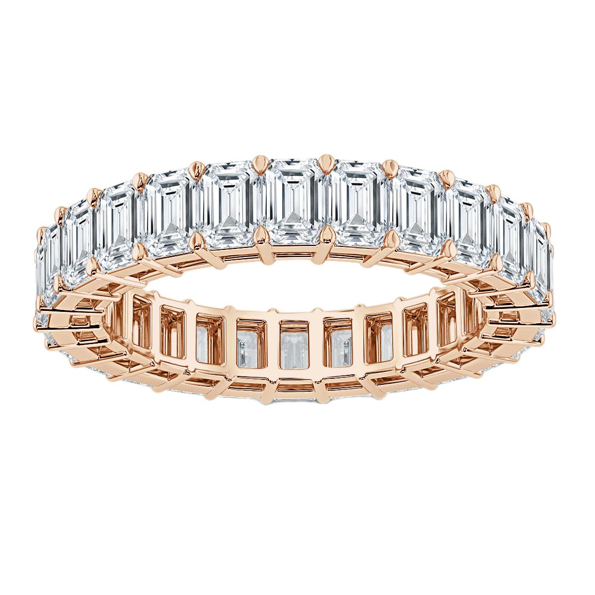 4.00 ct Emerald cut Diamond Full Eternity Ring