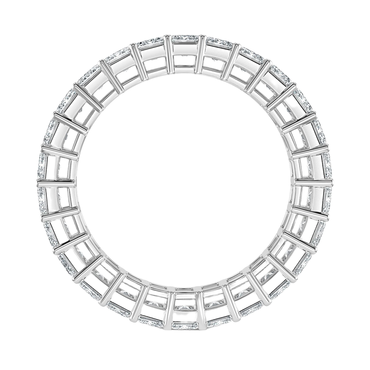 4.00 ct Emerald cut Diamond Full Eternity Ring