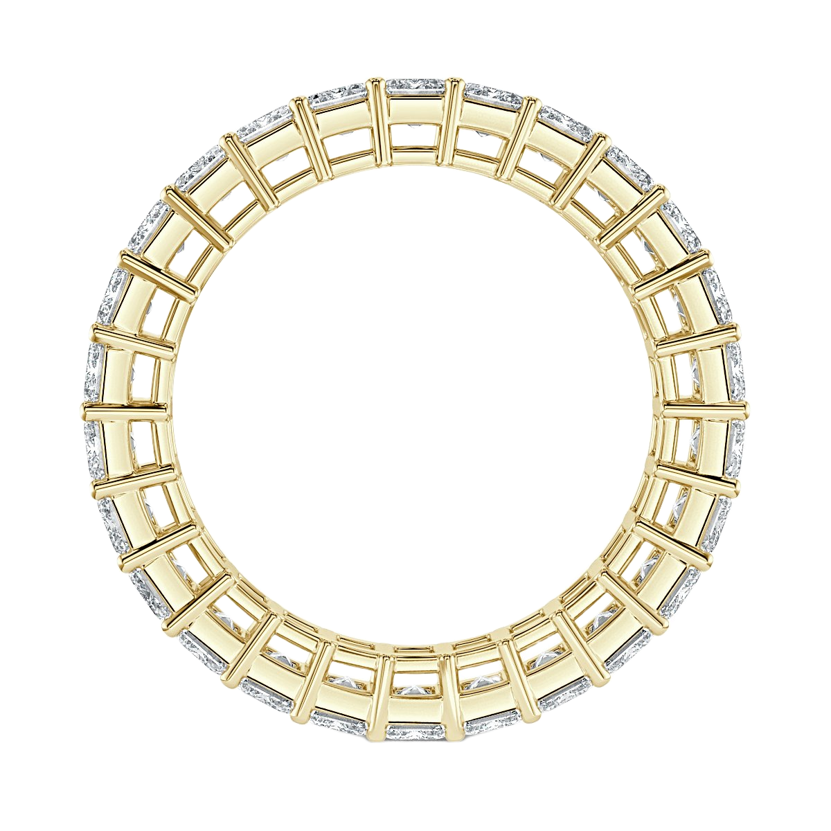 4.00 ct Emerald cut Diamond Full Eternity Ring