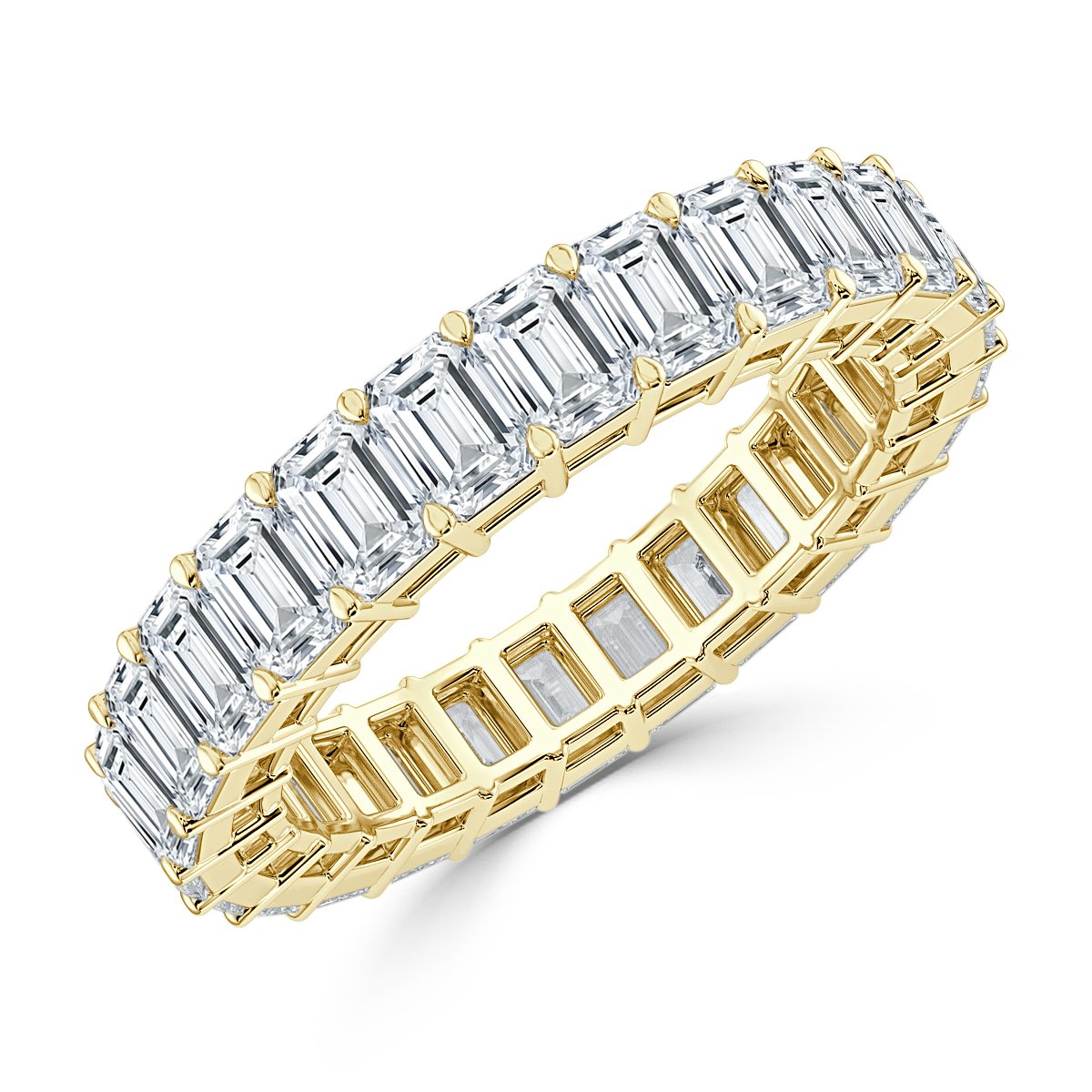 4.00 ct Emerald cut Diamond Full Eternity Ring
