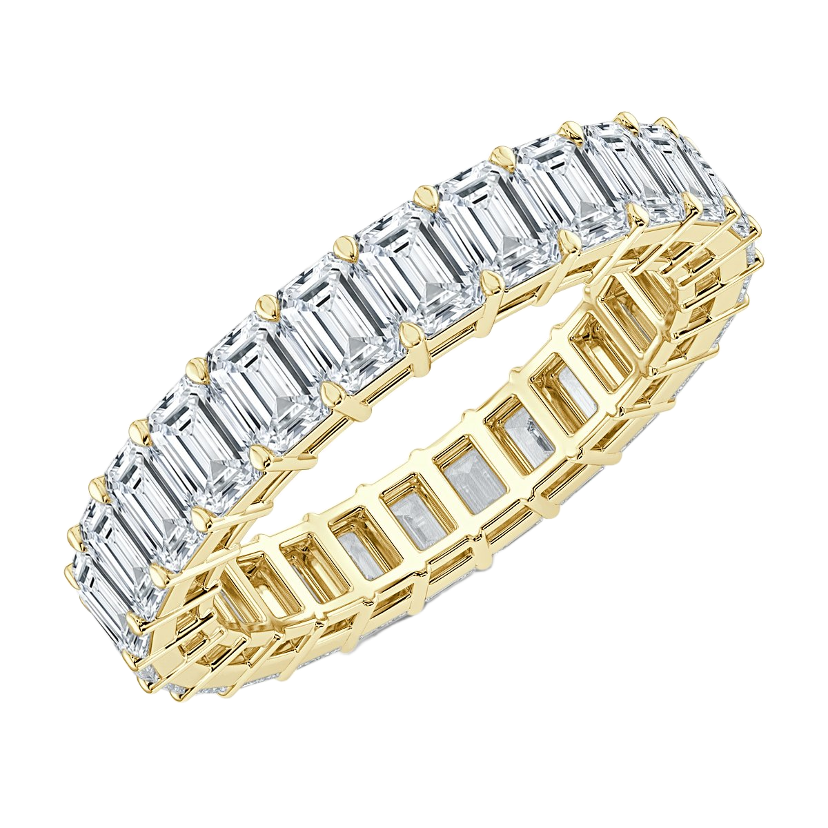 4.00 ct Emerald cut Diamond Full Eternity Ring