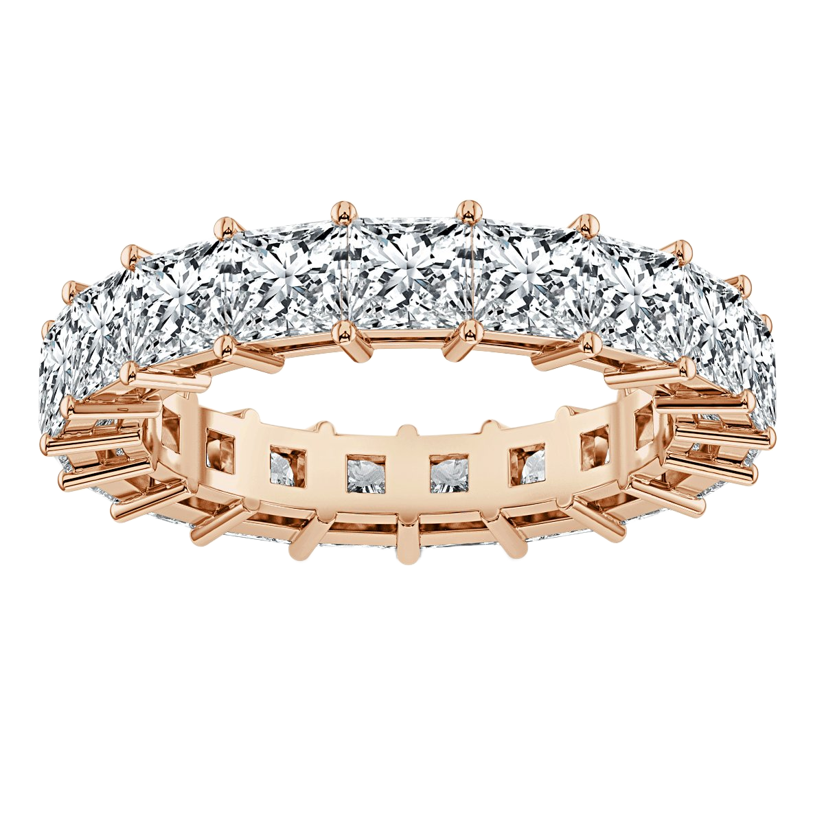 4.00 ct Princess Diamond Claw set Full Eternity