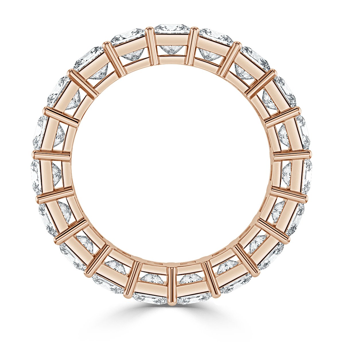 4.00 ct Princess Diamond Claw set Full Eternity