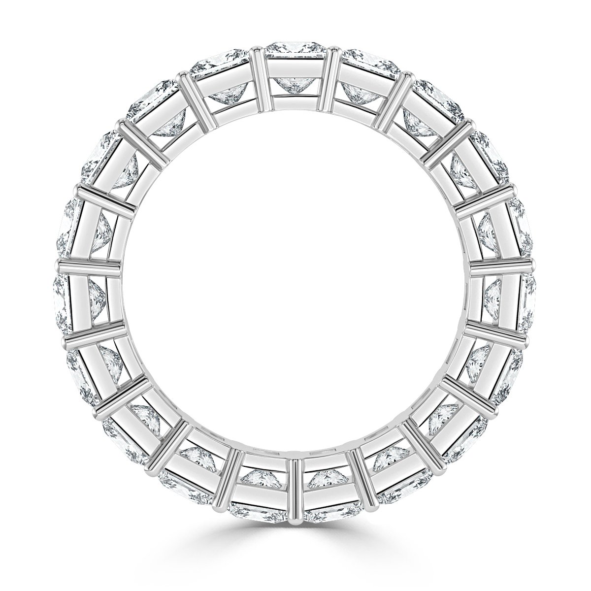 4.00 ct Princess Diamond Claw set Full Eternity