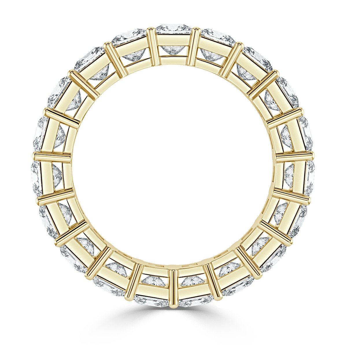 4.00 ct Princess Diamond Claw set Full Eternity