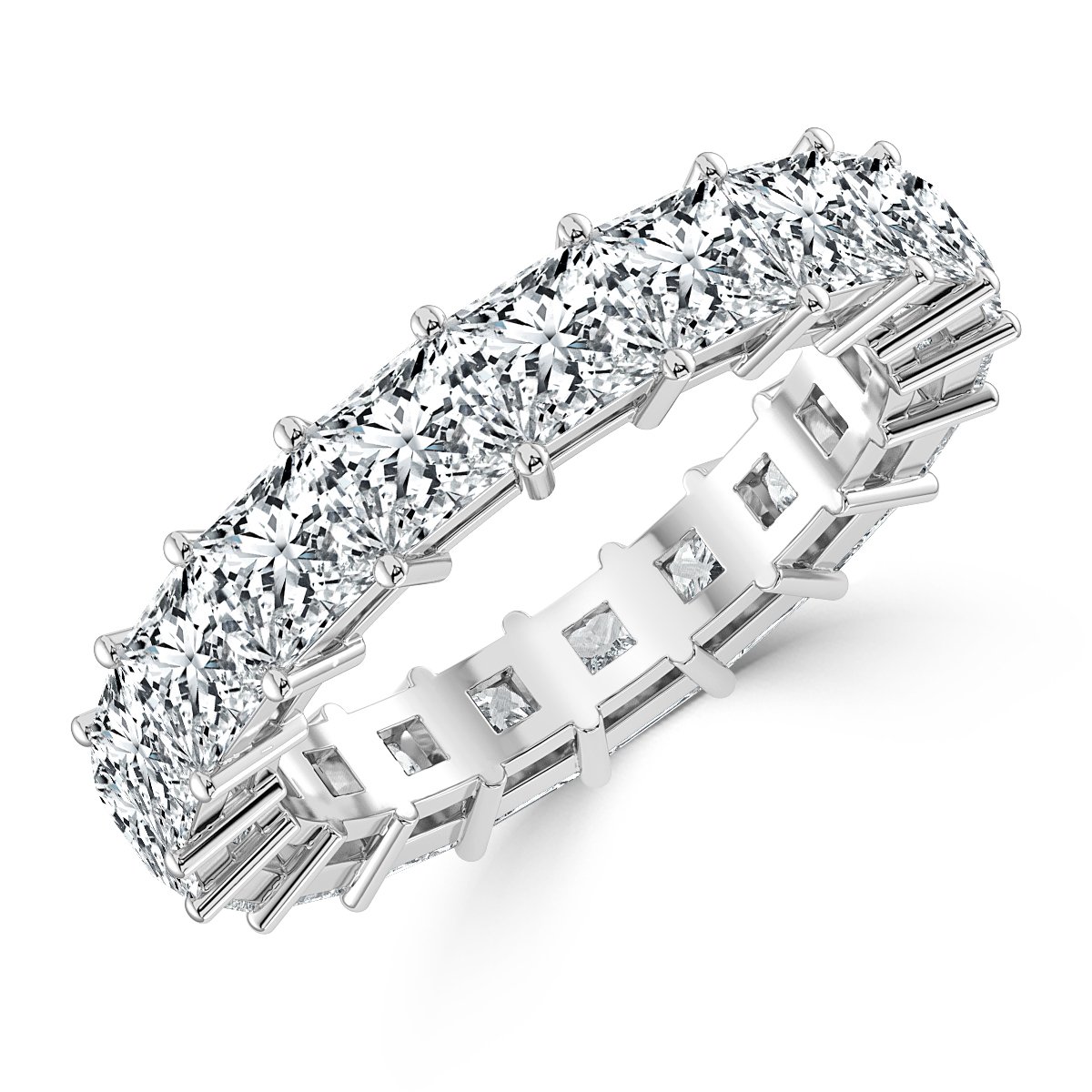 4.00 ct Princess Diamond Claw set Full Eternity