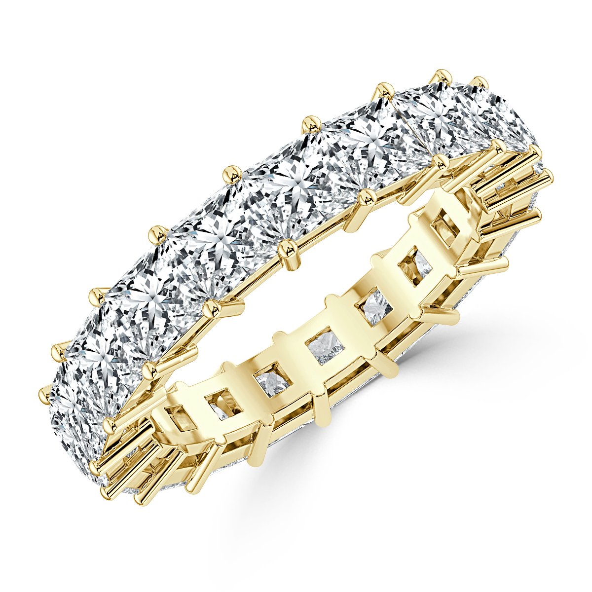 4.00 ct Princess Diamond Claw set Full Eternity