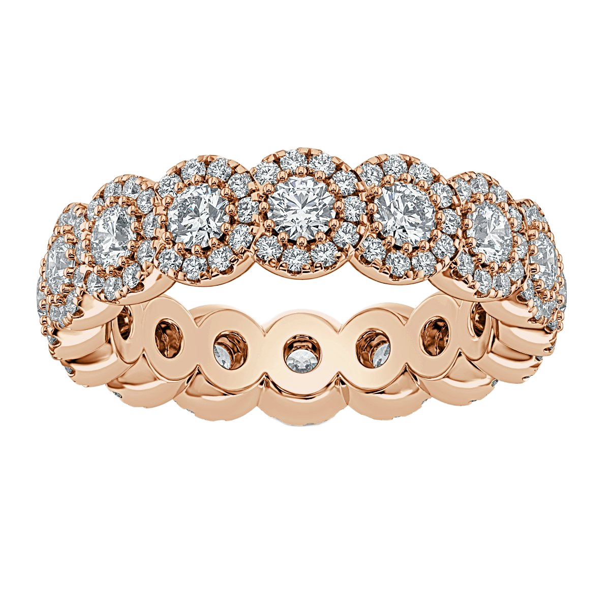 Round Diamond Halo Full Eternity Ring