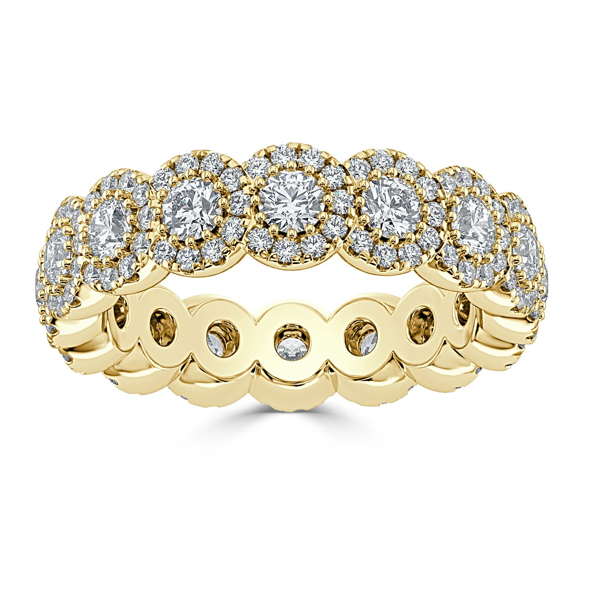 Round Diamond Halo Full Eternity Ring