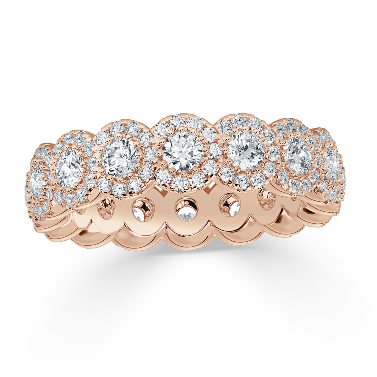 Round Diamond Halo Full Eternity Ring