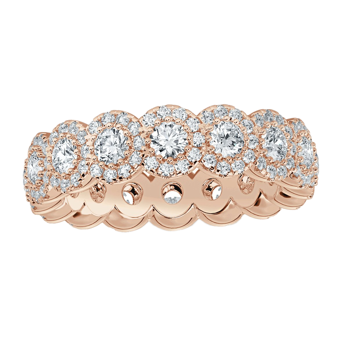 Round Diamond Halo Full Eternity Ring