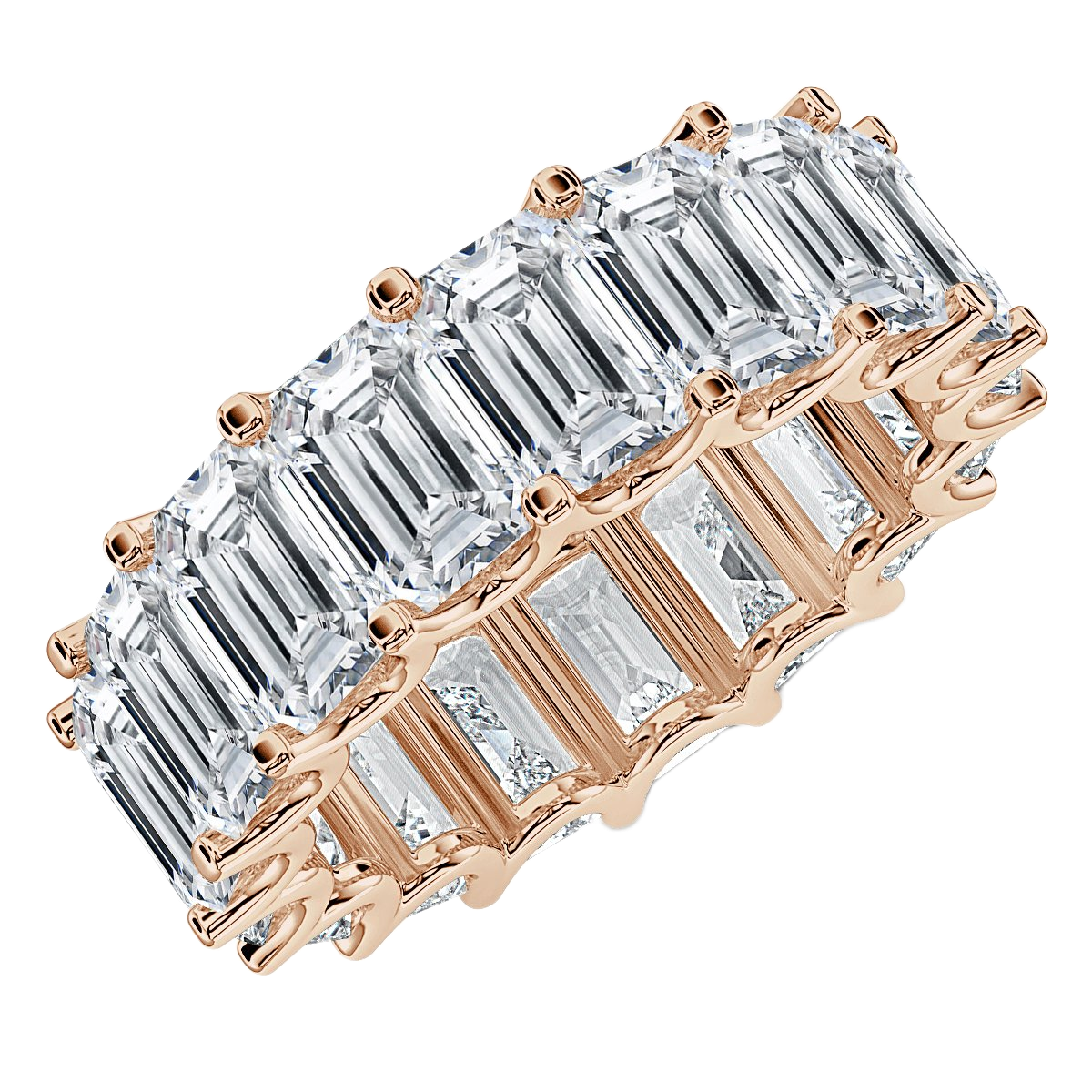 7.50 ct Emerald Cut Diamond Full Eternity