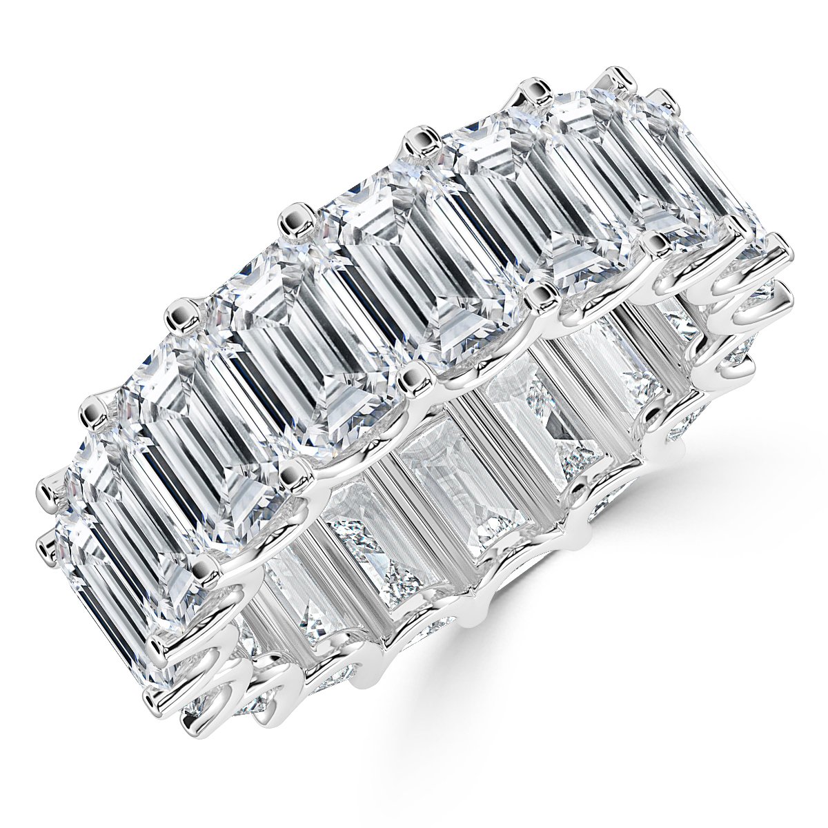 6.00 ct Emerald Cut Diamond Full Eternity