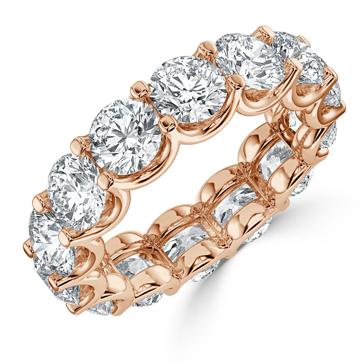 5.00 ct  Round  Diamond  Claw Set Full Eternity Ring