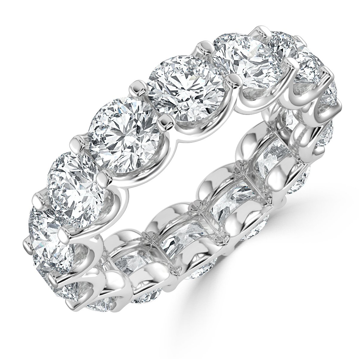 5.00 ct  Round  Diamond  Claw Set Full Eternity Ring