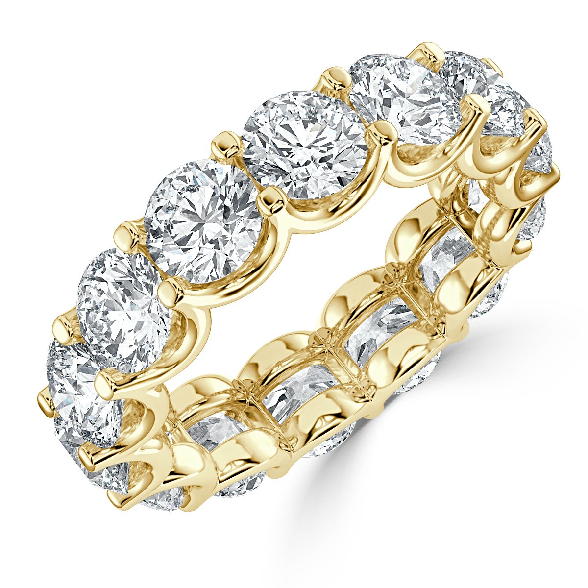 5.00 ct  Round  Diamond  Claw Set Full Eternity Ring