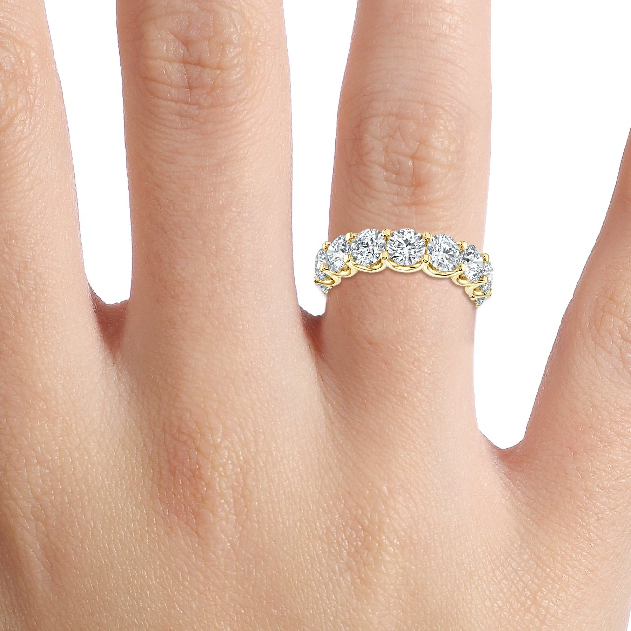 5.00 ct  Round  Diamond  Claw Set Full Eternity Ring