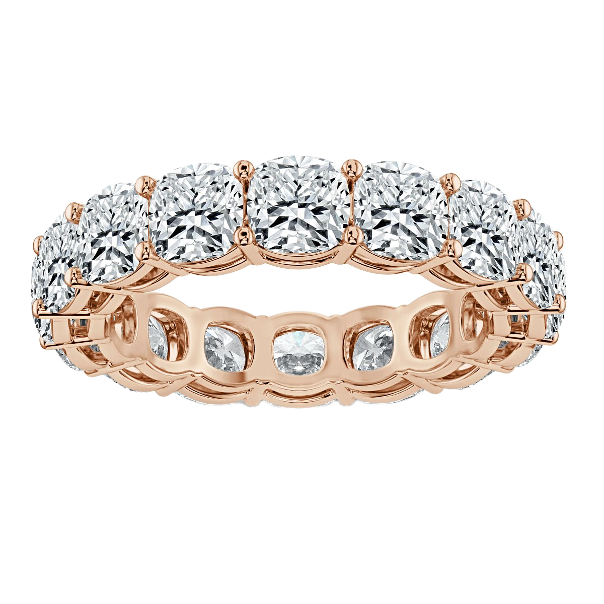 6.00 ct Cushion Diamond Claw Set Full Eternity