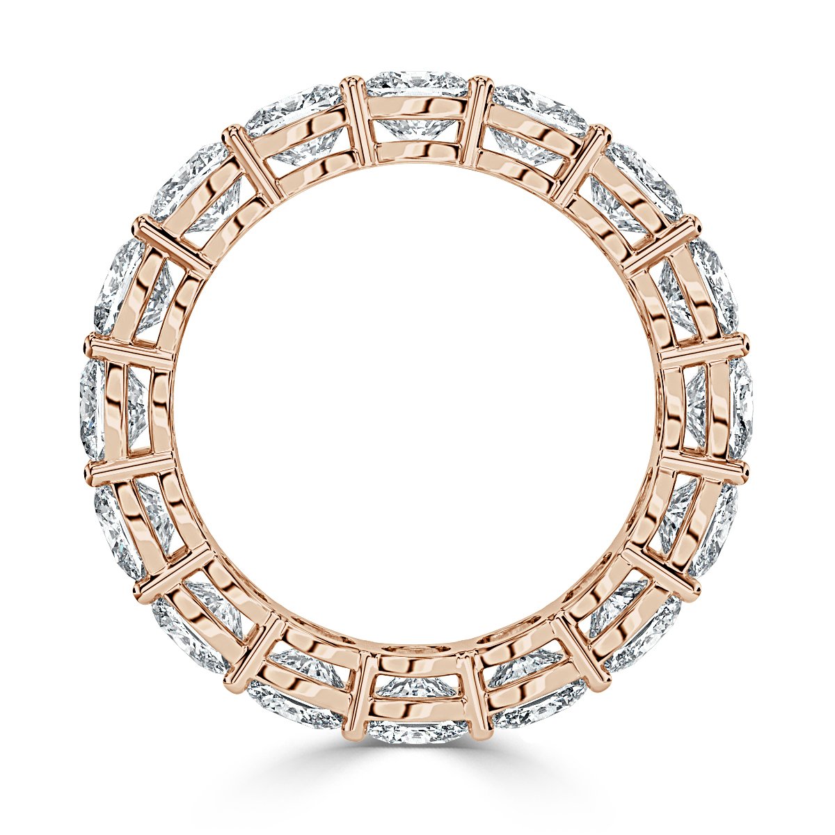 6.00 ct Cushion Diamond Claw Set Full Eternity