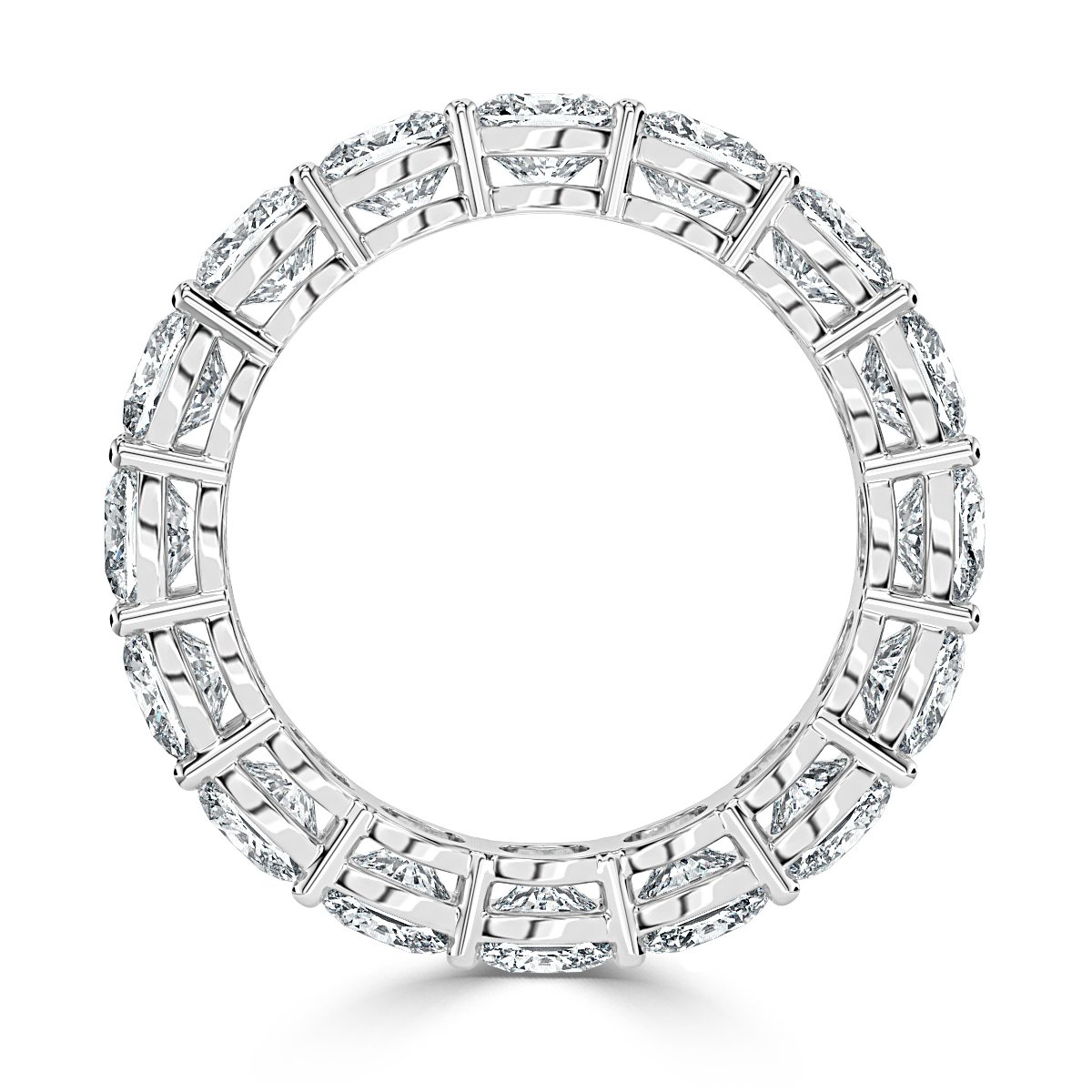 6.00 ct Cushion Diamond Claw Set Full Eternity