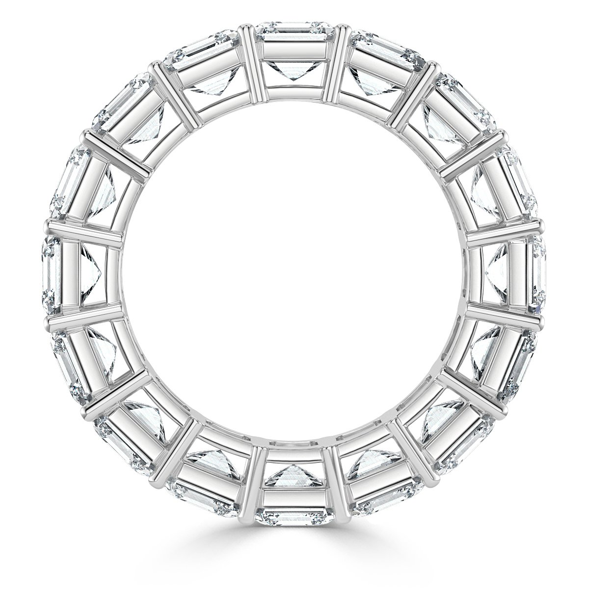 7.00 ct Ascher Cut Diamond Full Eternity Ring