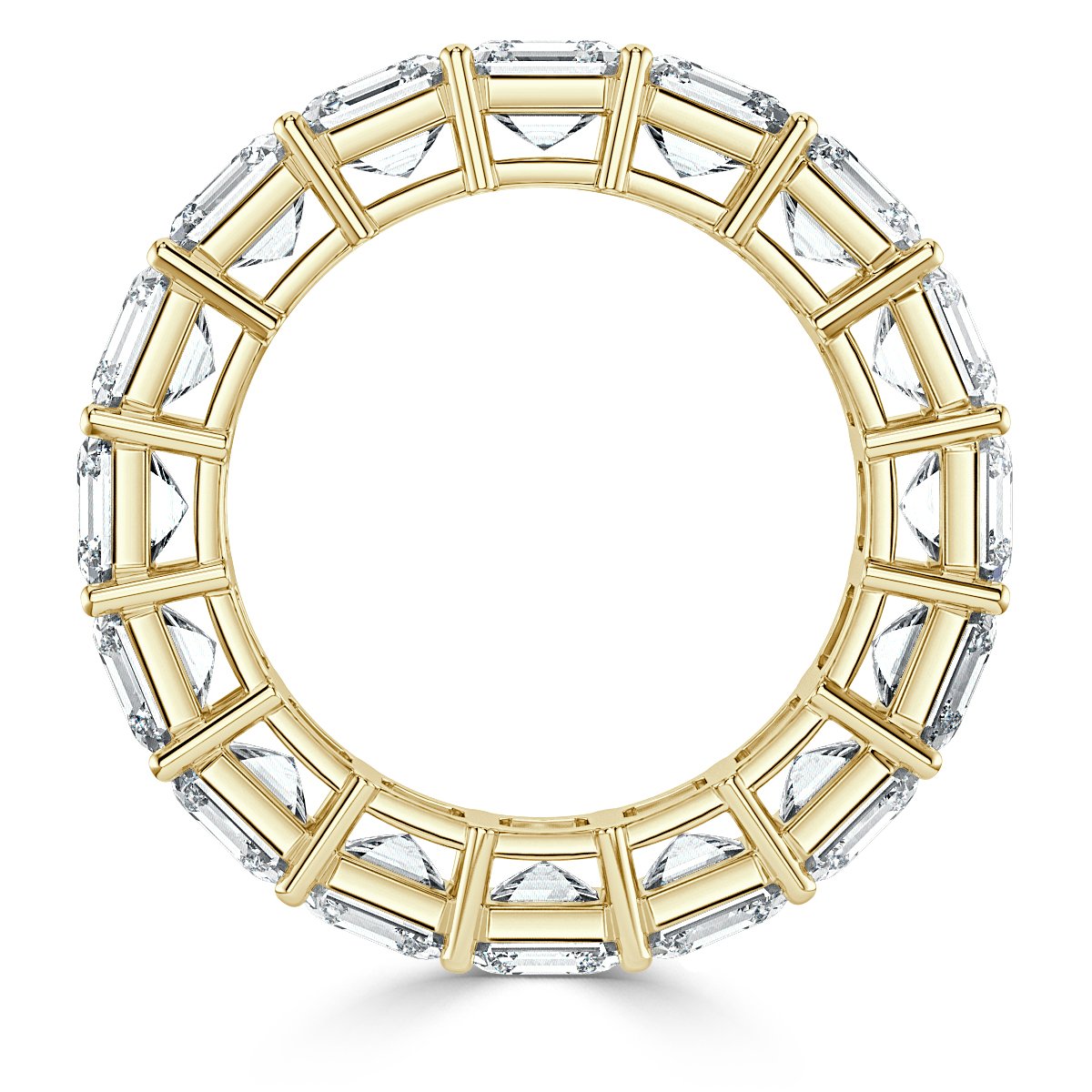 7.00 ct Ascher Cut Diamond Full Eternity Ring