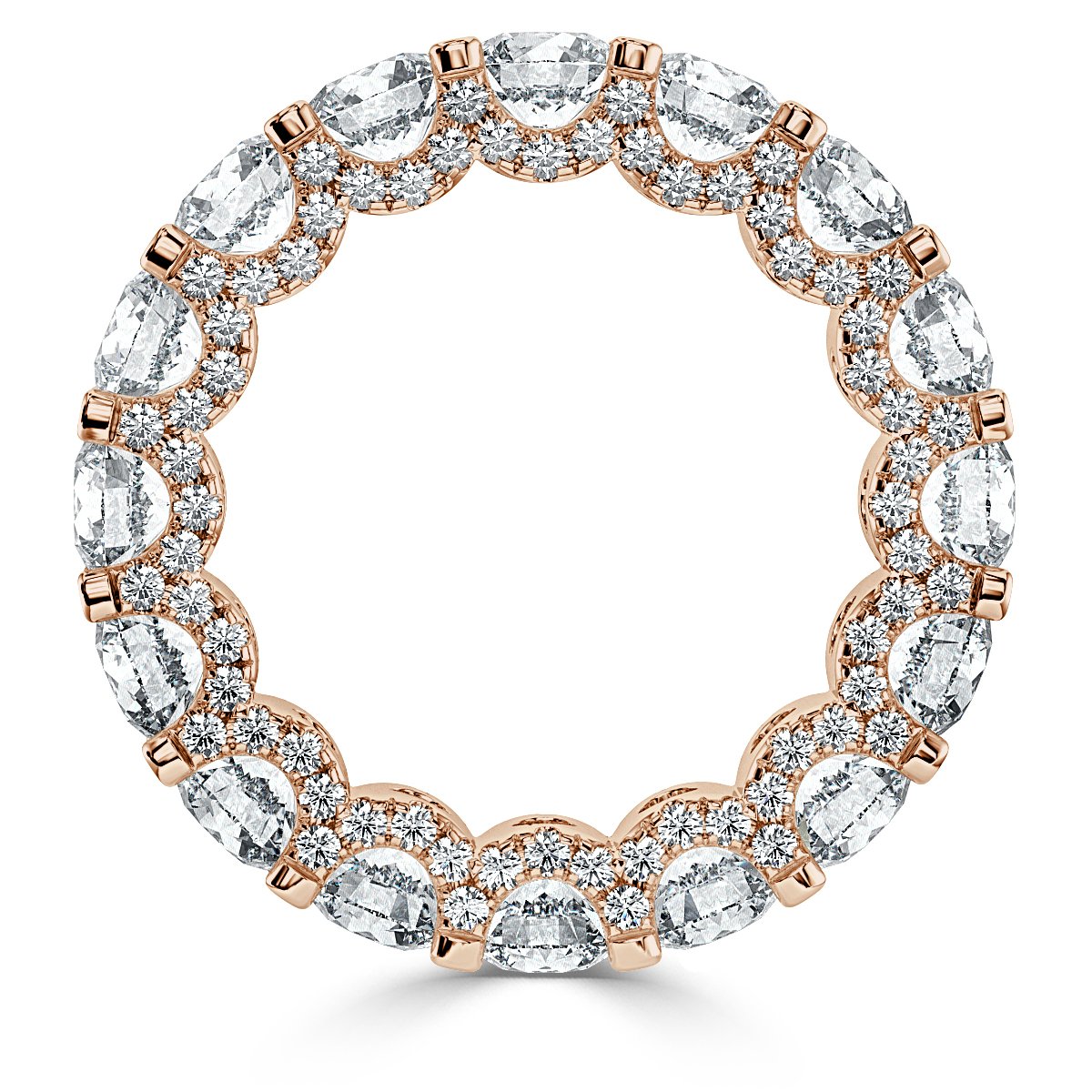 6.50 ct U prong Claw Set Diamond Full Eternity Ring