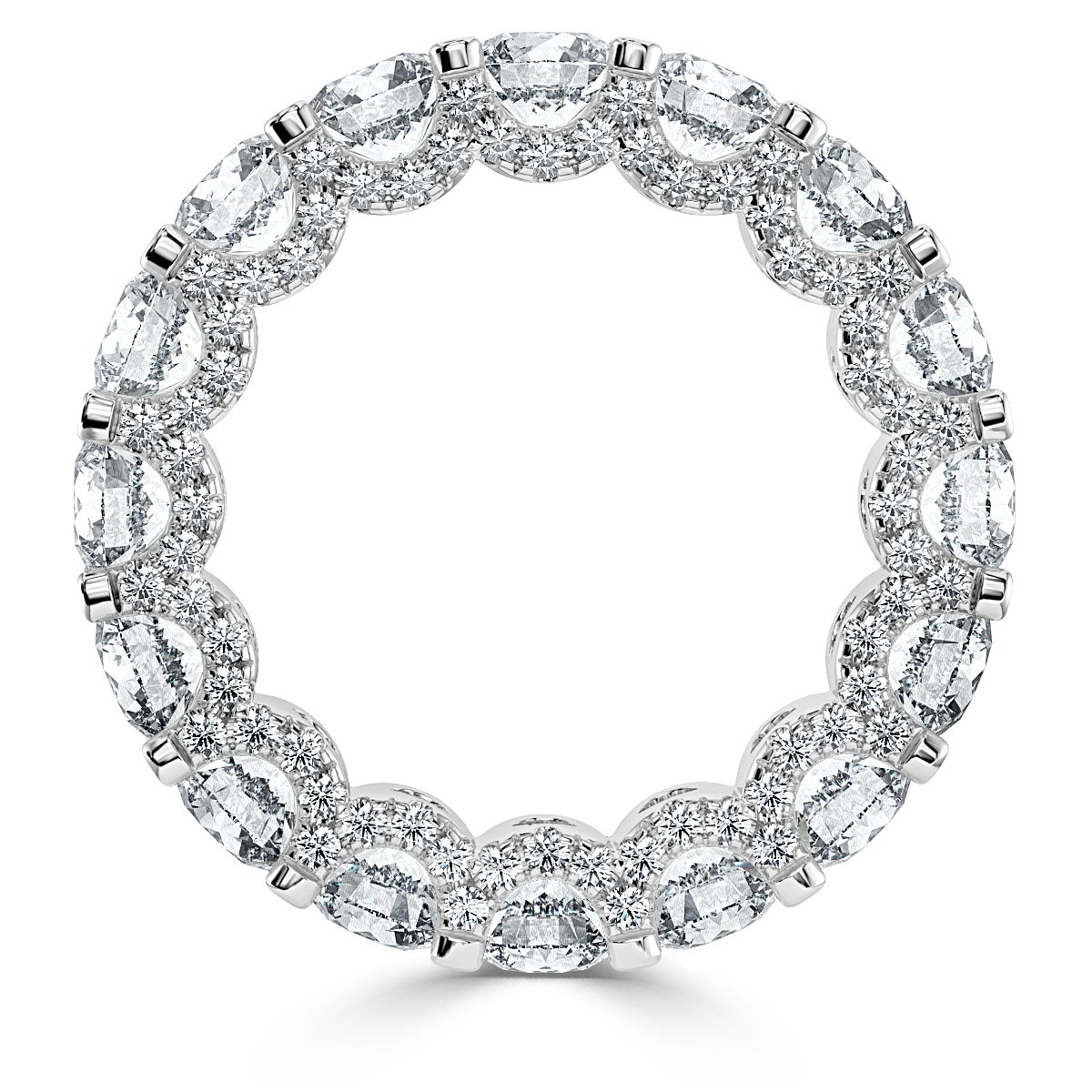 6.50 ct U prong Claw Set Diamond Full Eternity Ring