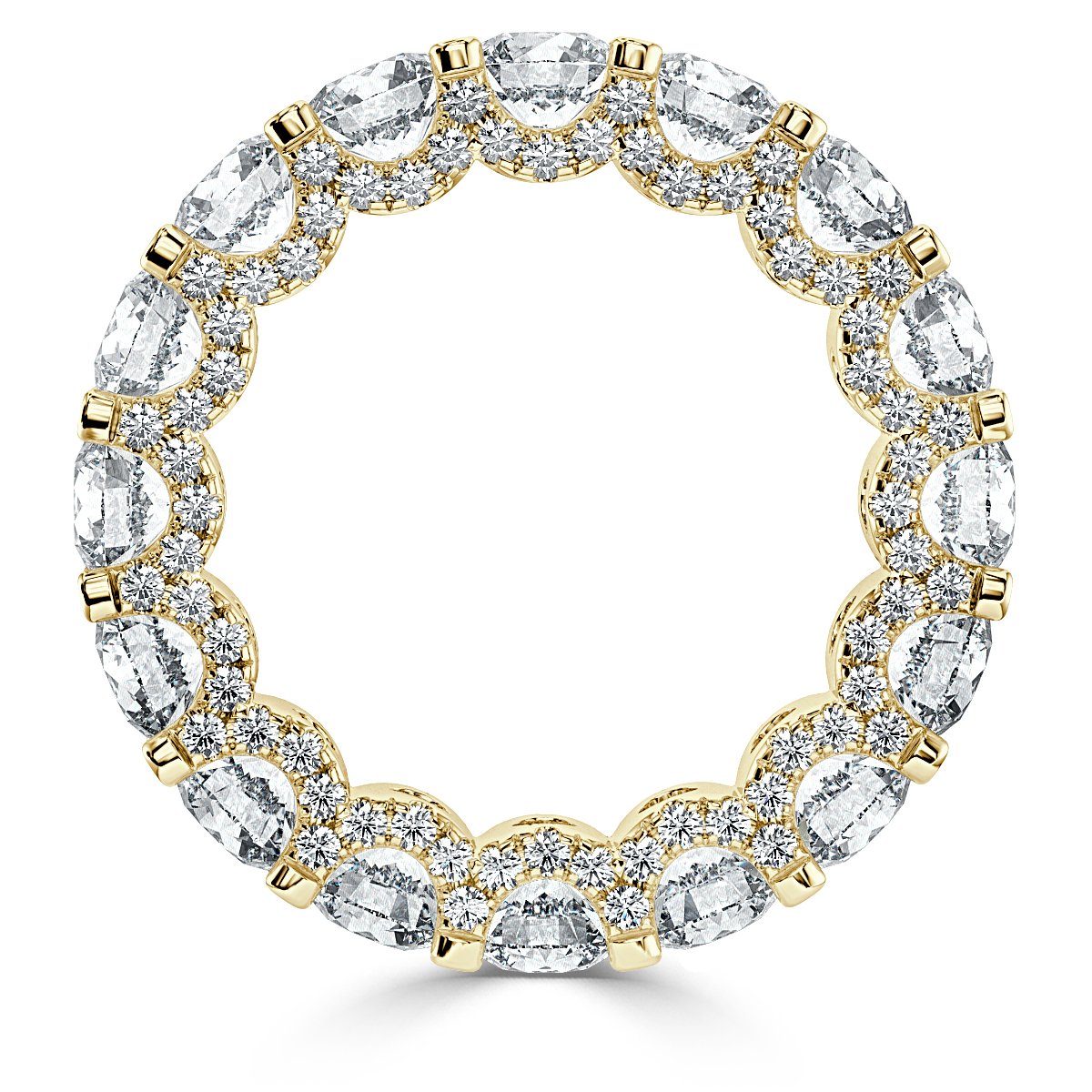 6.50 ct U prong Claw Set Diamond Full Eternity Ring
