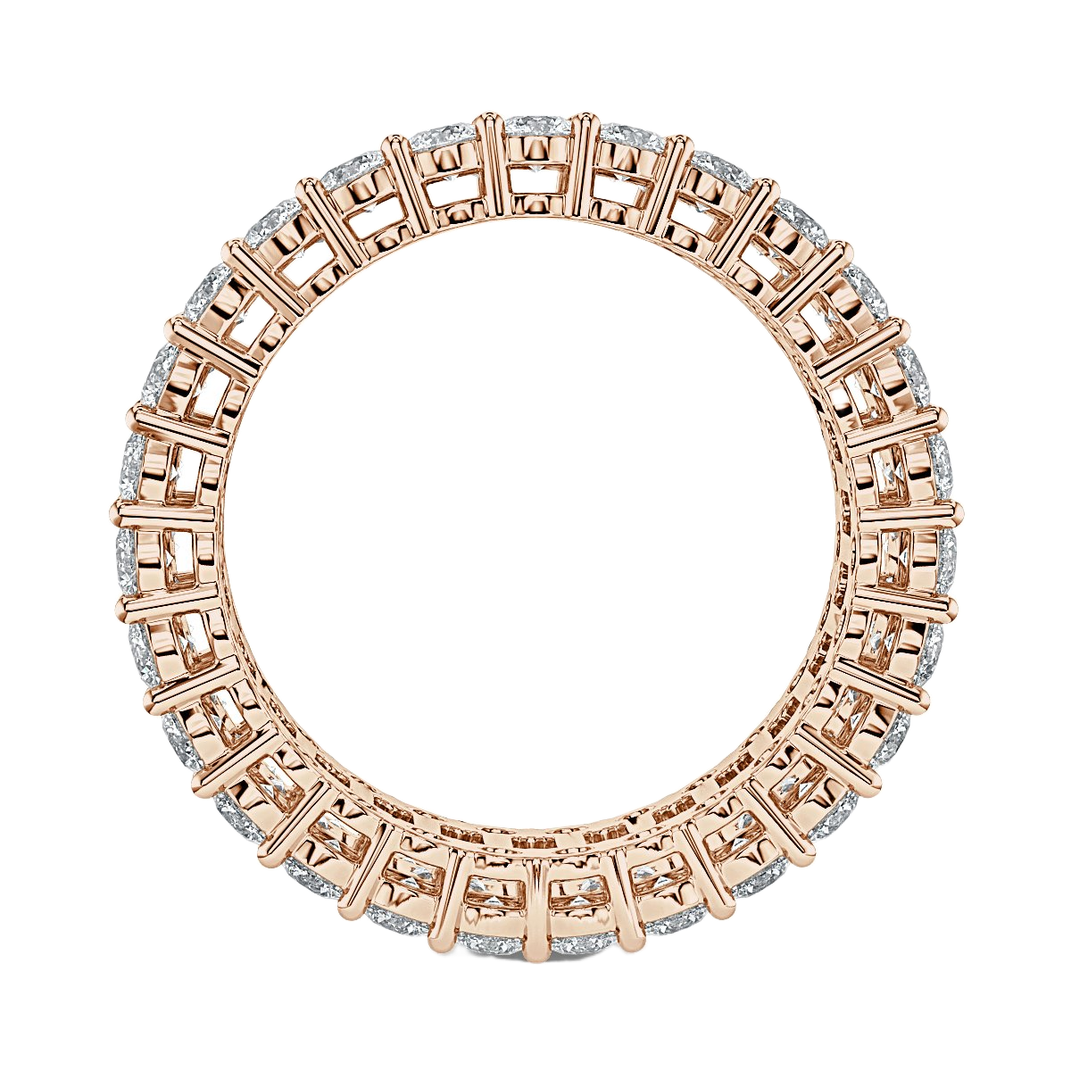 3.50 ct Round and Bagutte Diamond Full Eternity Ring