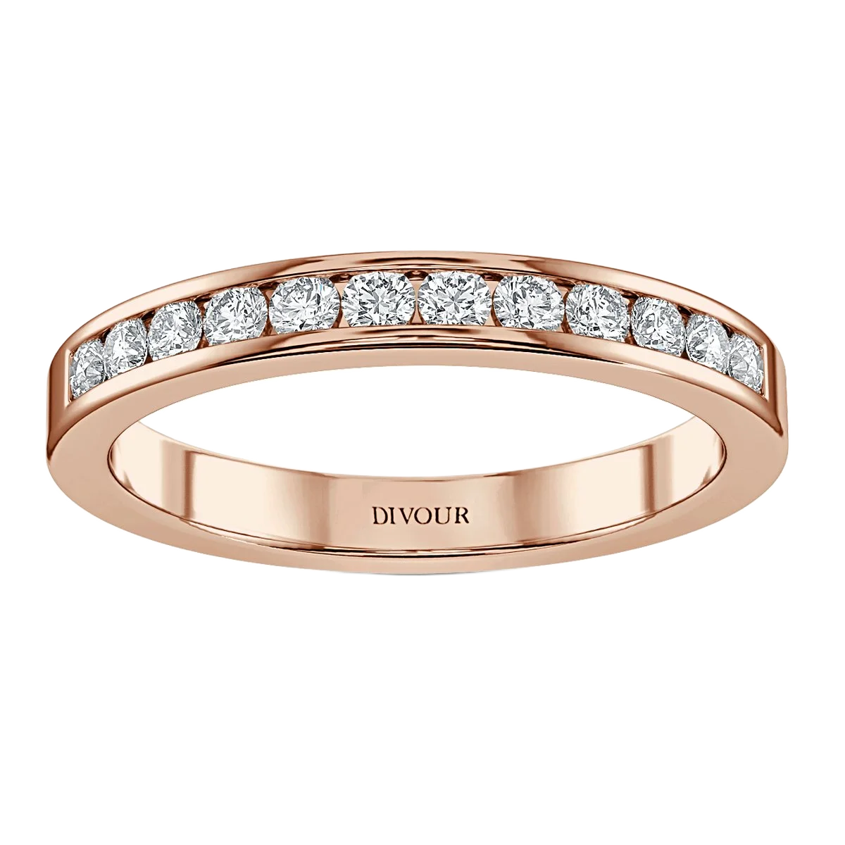 Round Diamond Channel Set Haf Eternity - 2.5 mm