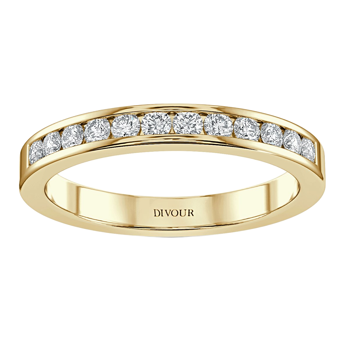 Round Diamond Channel Set Haf Eternity - 2.5 mm