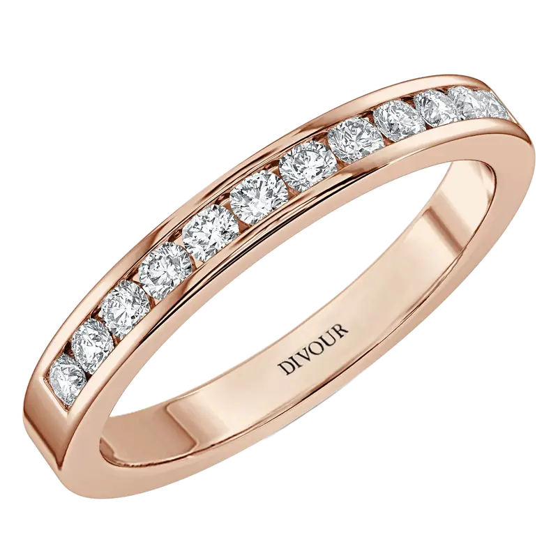 Round Diamond Channel Set Haf Eternity - 2.5 mm