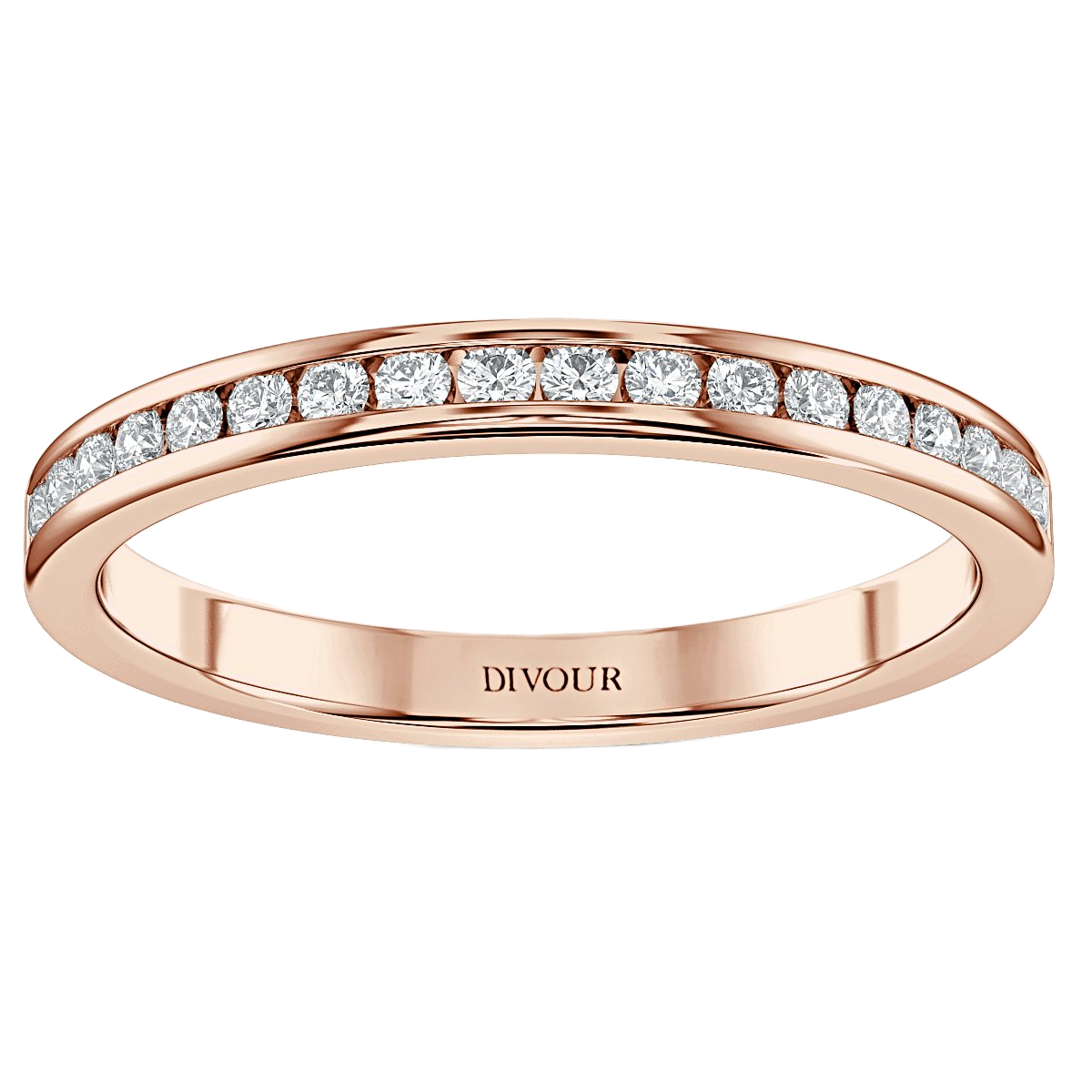 Round Diamond Channel Set Haf Eternity - 2 mm