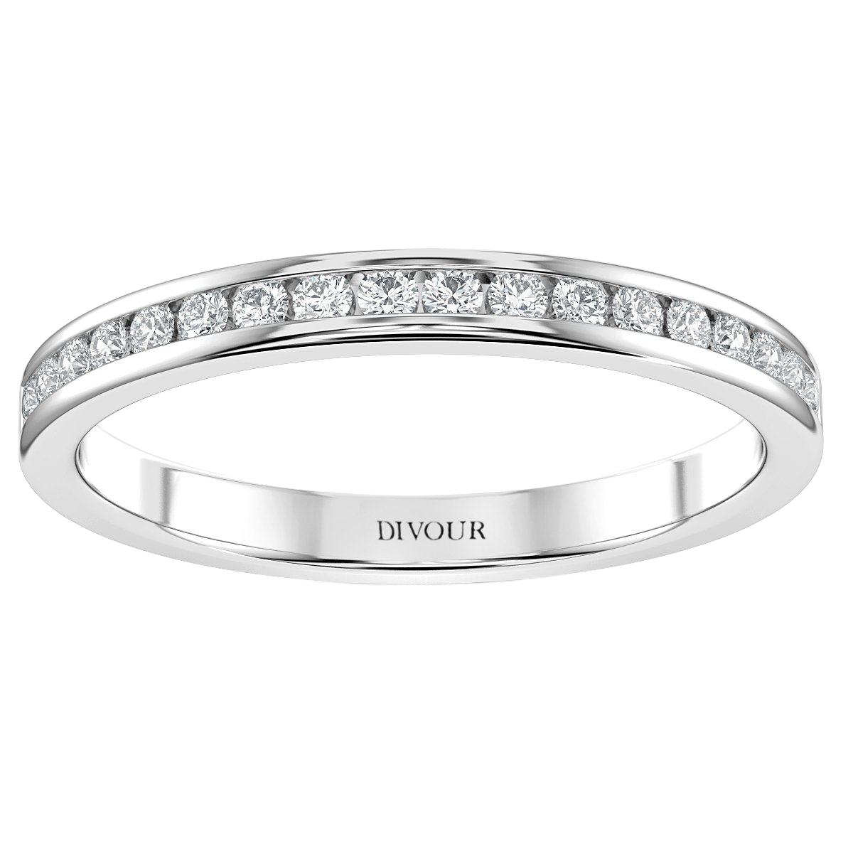 Round Diamond Channel Set Haf Eternity - 2 mm
