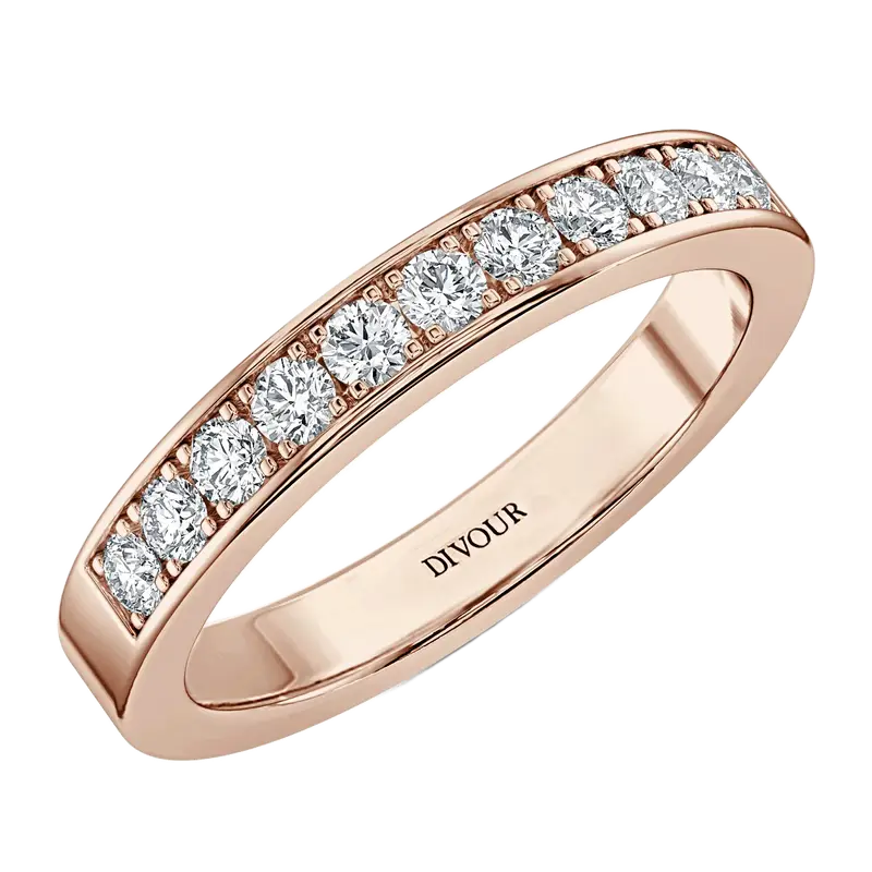 3mm - 0.35ct Pave Set Half Eternity Ring
