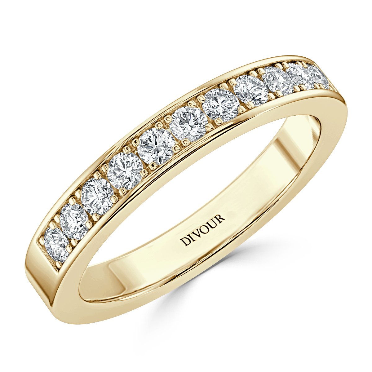 3mm - 0.35ct Pave Set Half Eternity Ring