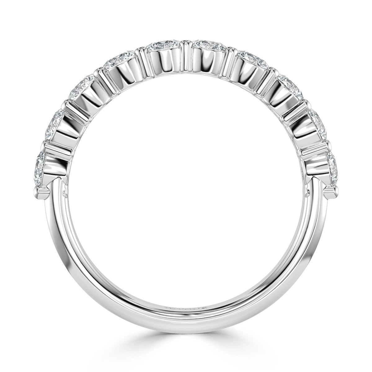 1.00 ct Shared Prong Round  Diamond Half Eternity