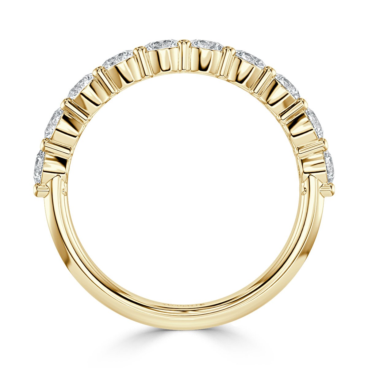 1.00 ct Shared Prong Round  Diamond Half Eternity