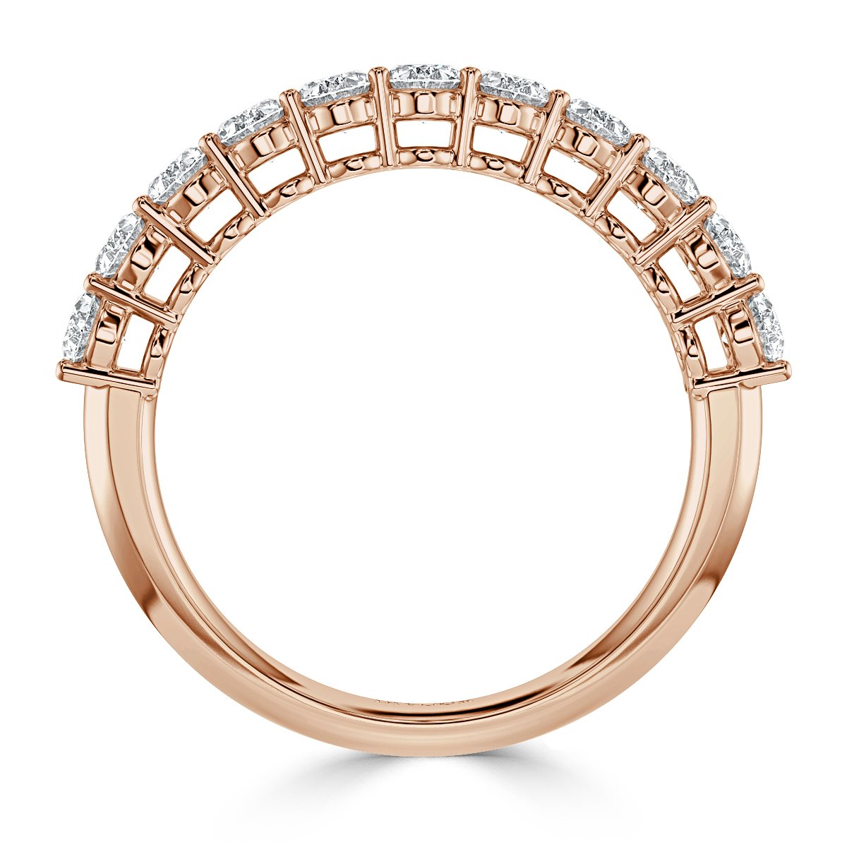 1.00 ct Claw Set Oval Diamond Half Eternity