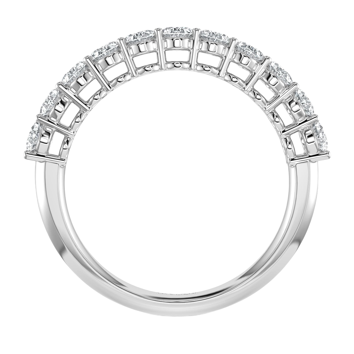 1.00 ct Claw Set Oval Diamond Half Eternity