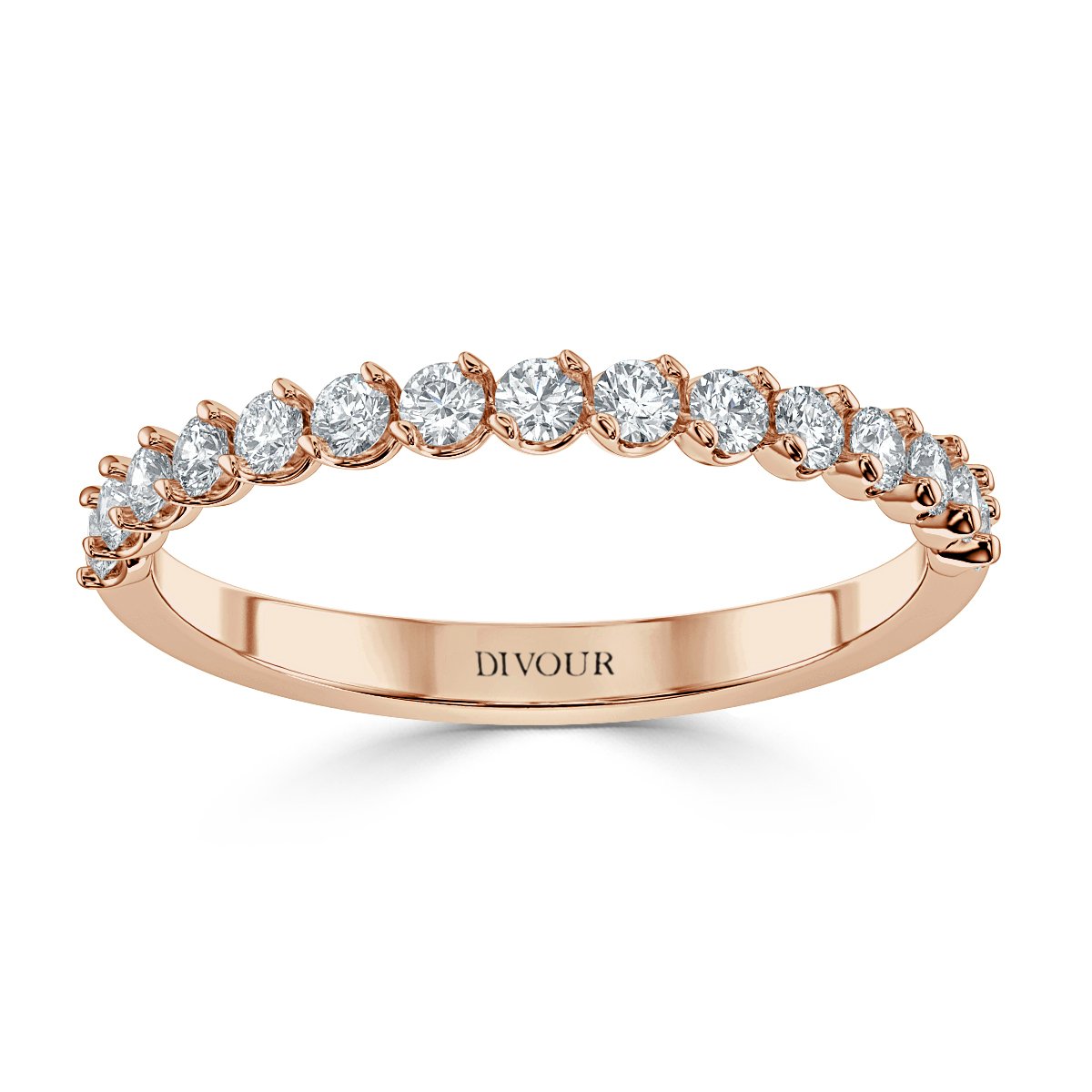 Round Diamond Claw Set Half Eternity