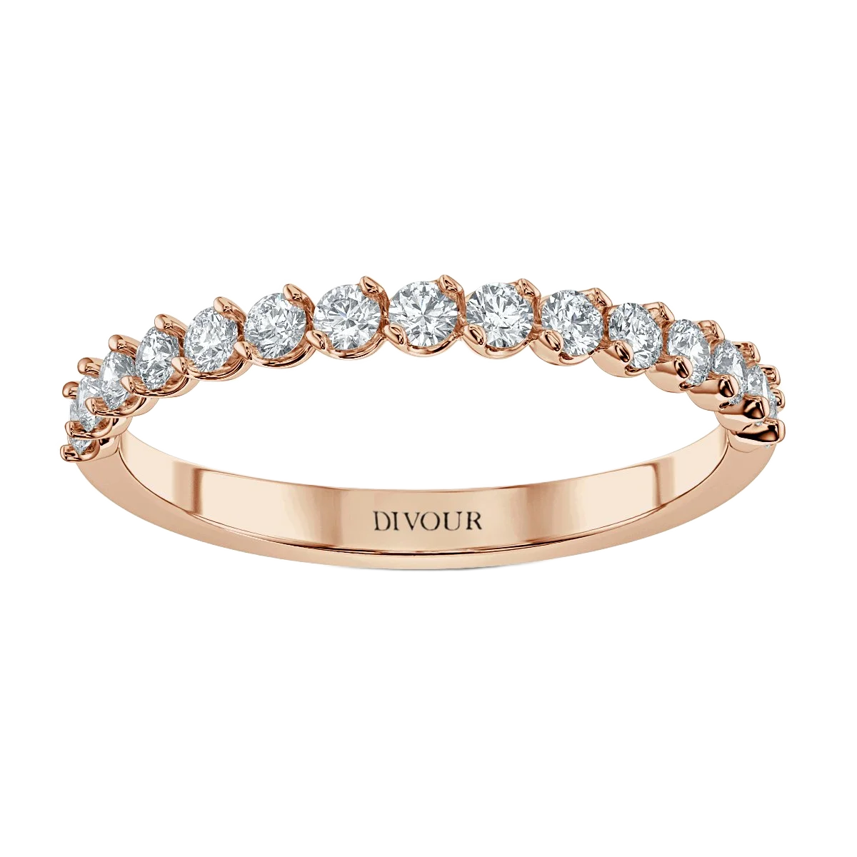 Round Diamond Claw Set Half Eternity