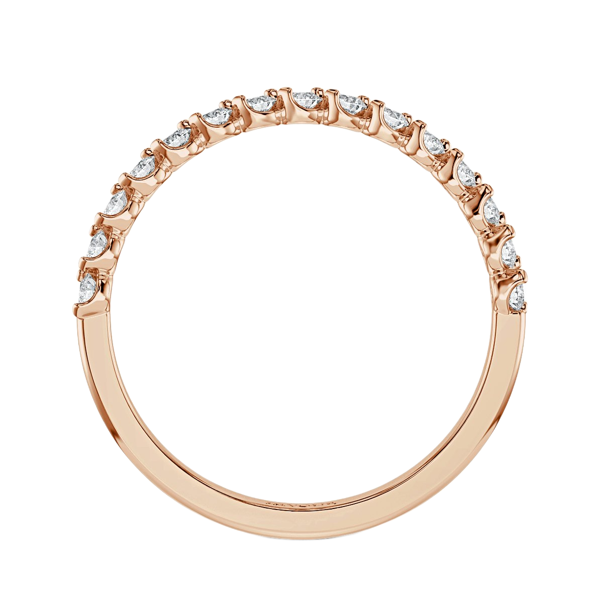 Round Diamond Claw Set Half Eternity