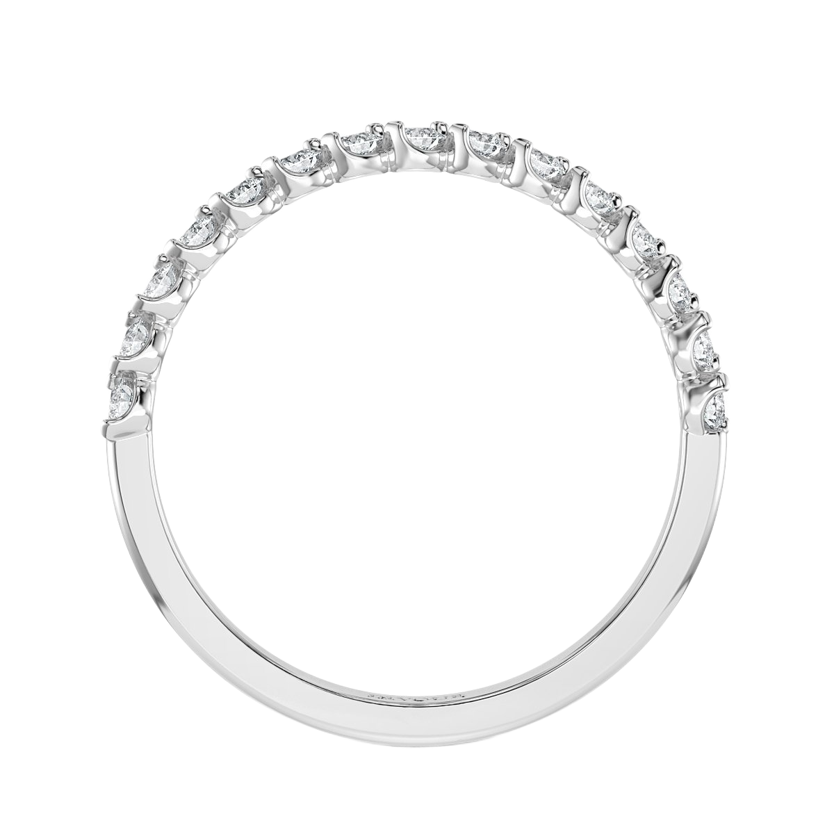 Round Diamond Claw Set Half Eternity