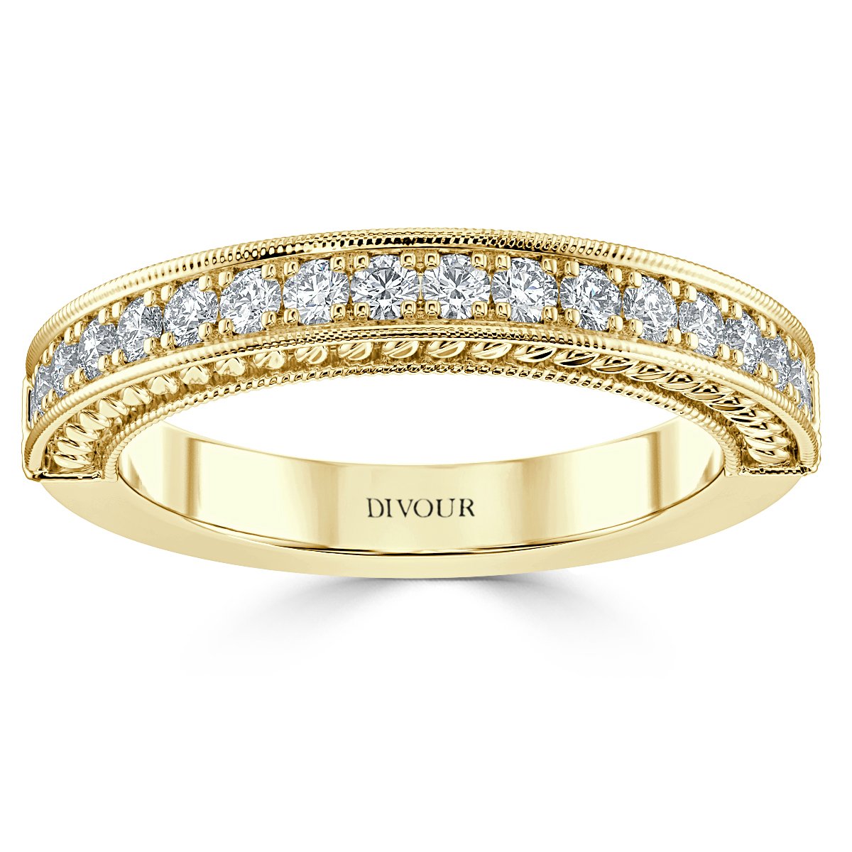 Round Diamond Vintage Half Eternity Ring