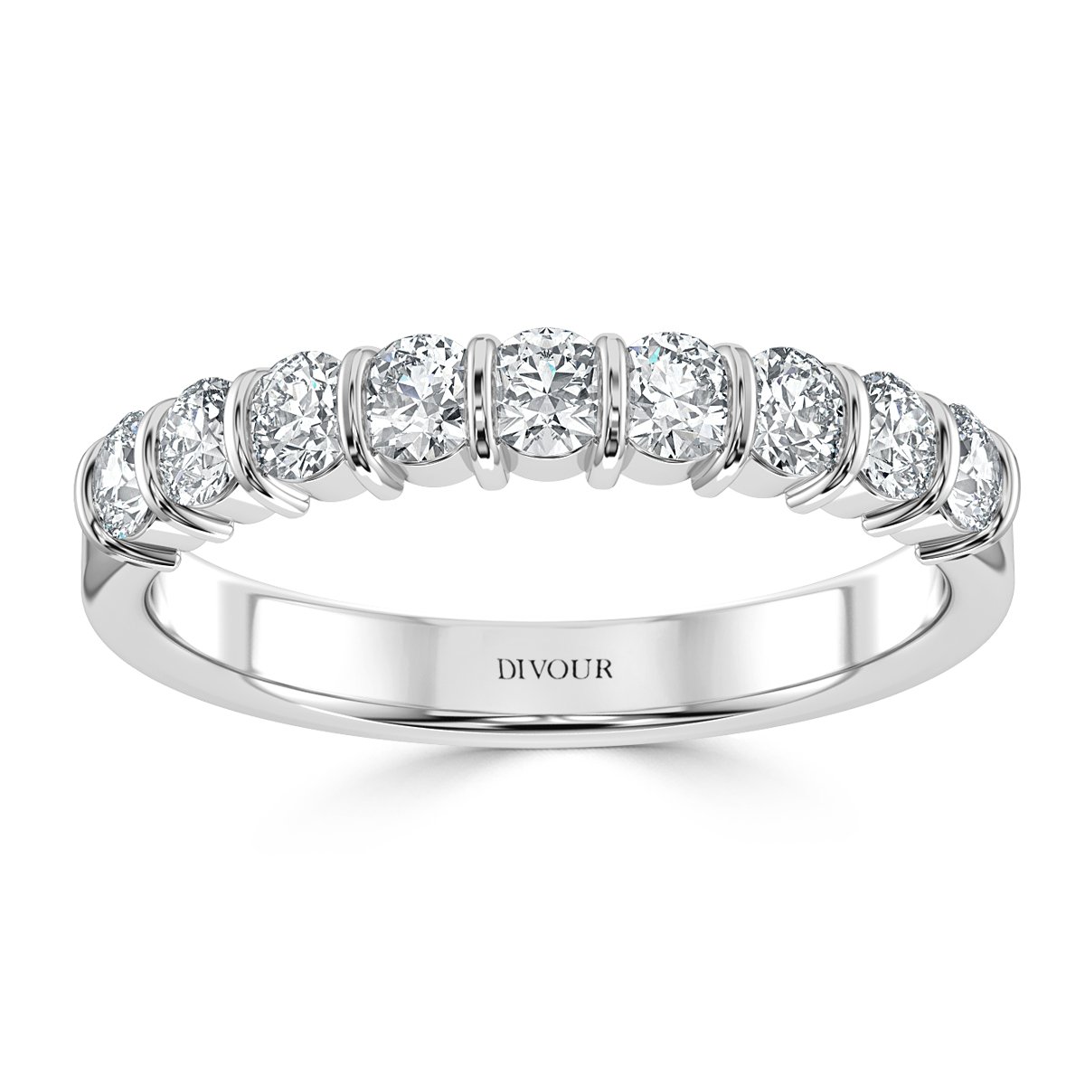 0.50 ct Round Diamond Bar Set Half Eternity