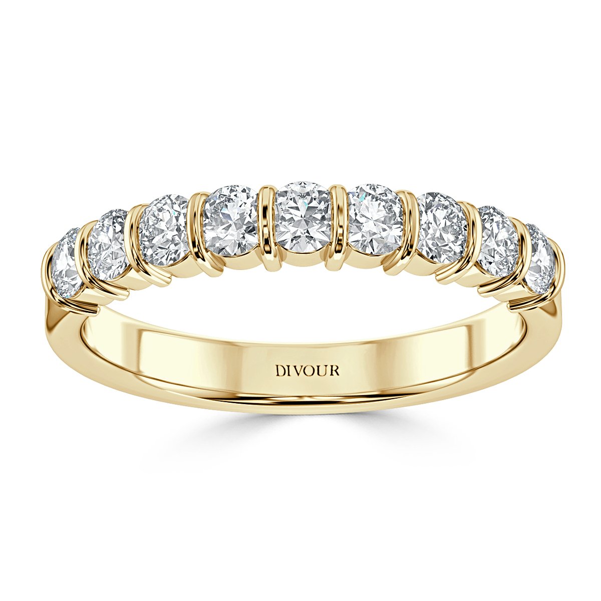 0.50 ct Round Diamond Bar Set Half Eternity