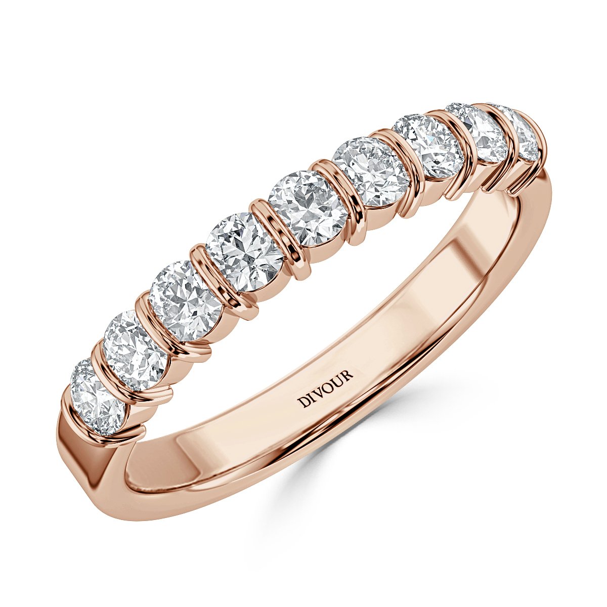 0.50 ct Round Diamond Bar Set Half Eternity